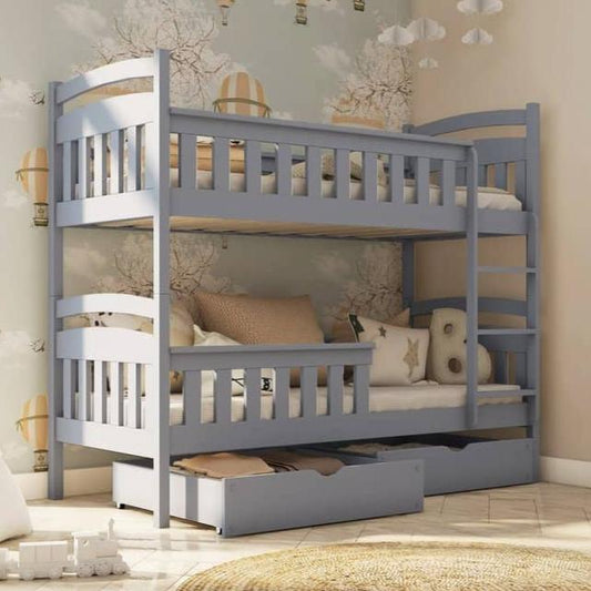 Wooden Bunk Bed Harry with Storage