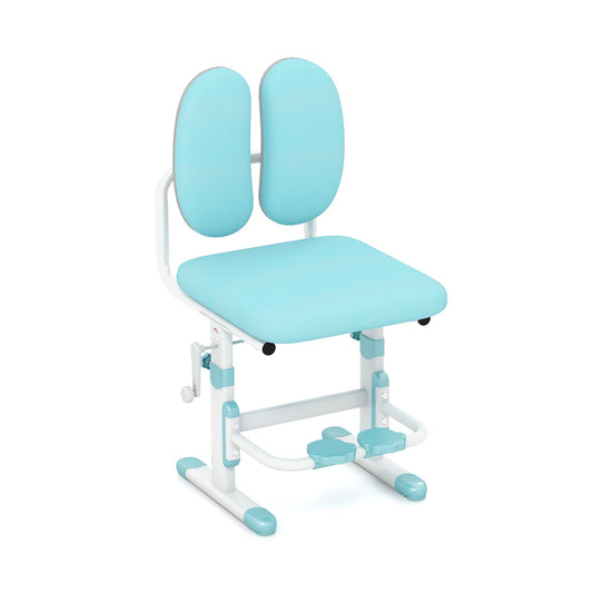 Adjustable Kids Chair with Double Back Support and Cushion-Blue