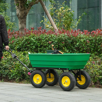 125 Litre Large Garden Cart , Green