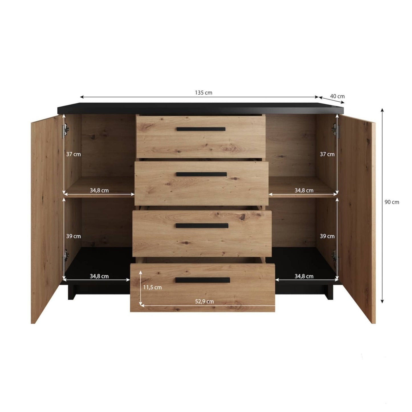 Ines 01 Sideboard Cabinet 135cm