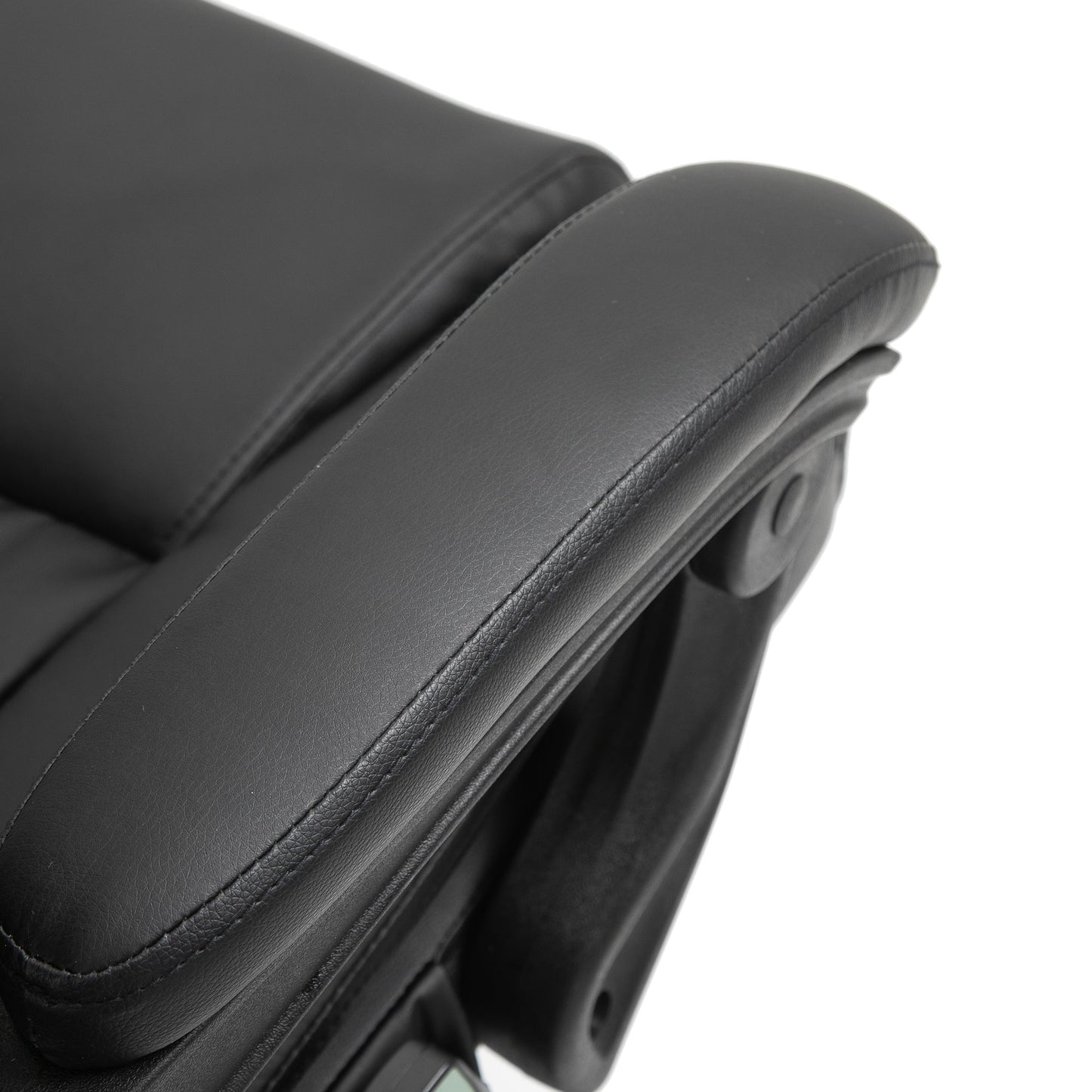 Vinsetto 6-Point PU Leather Massage Office Chair with Footrest - Black