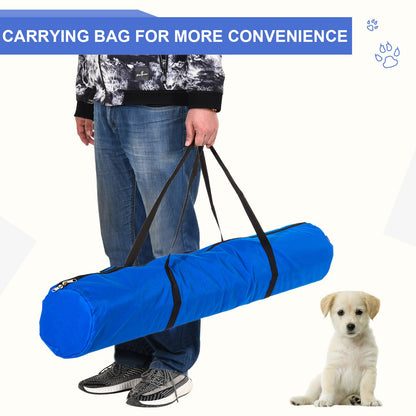 مجموعة تدريب طاعة الكلاب من PawHut Pet Agility Training Equipment قابلة للتعديل (عمود + طوق + حاجز)