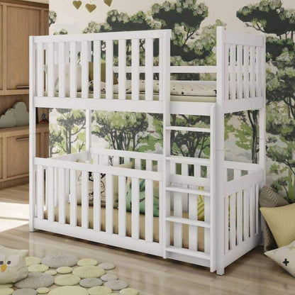 Wooden Bunk Bed Konrad with Cot Bed