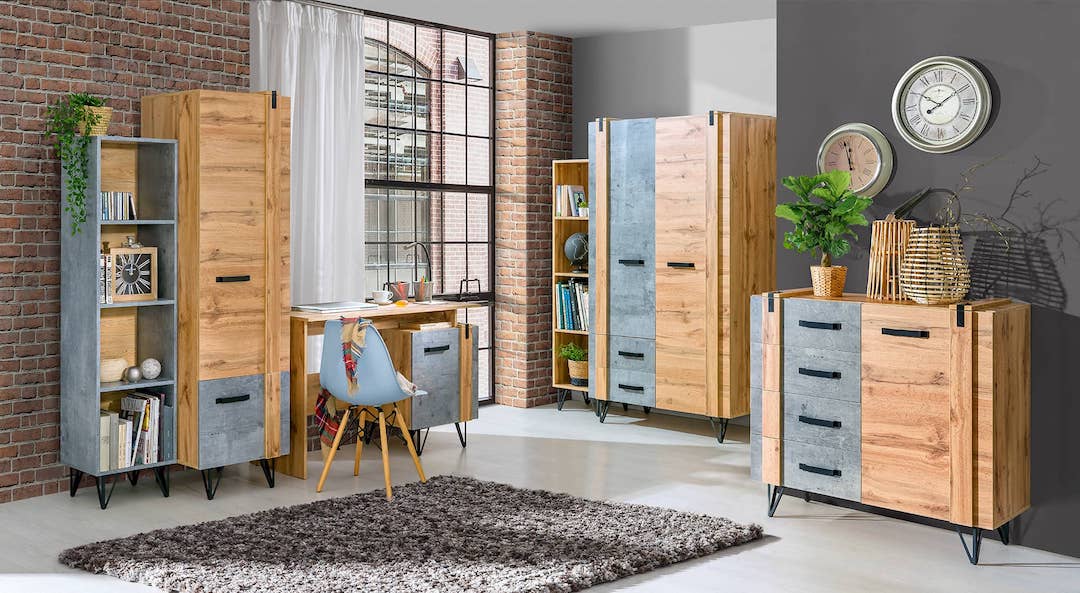 Lofter LO1 Hinged Wardrobe 90cm