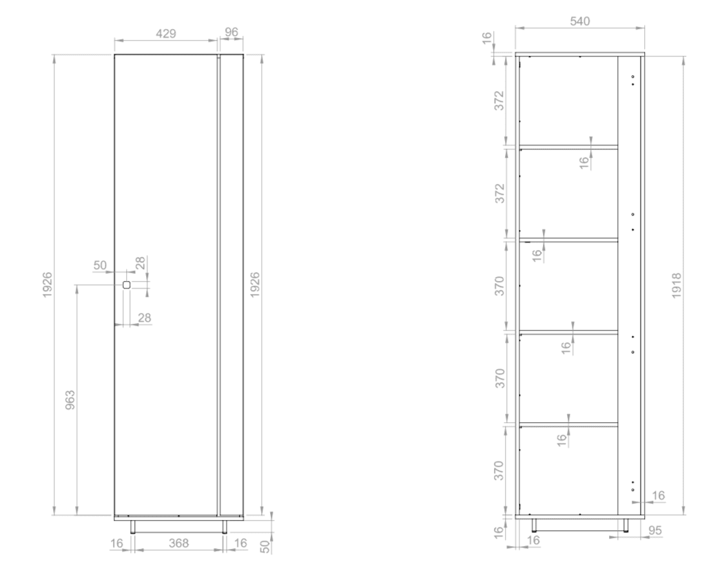 Modico MC-02 Tall Cabinet 54cm