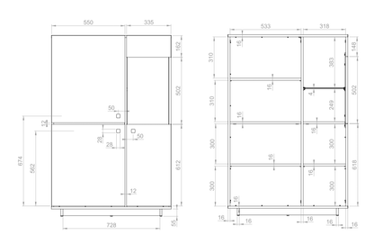 Modico MC-05 Display Cabinet 90cm