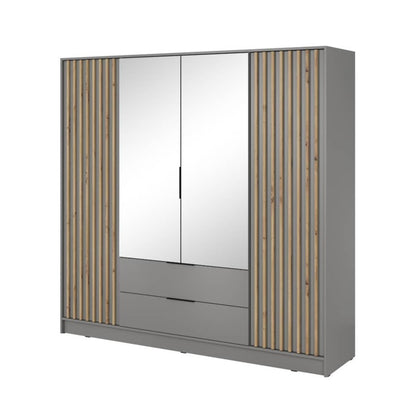 Nelly Hinged Door Wardrobe 206cm [Mirror]