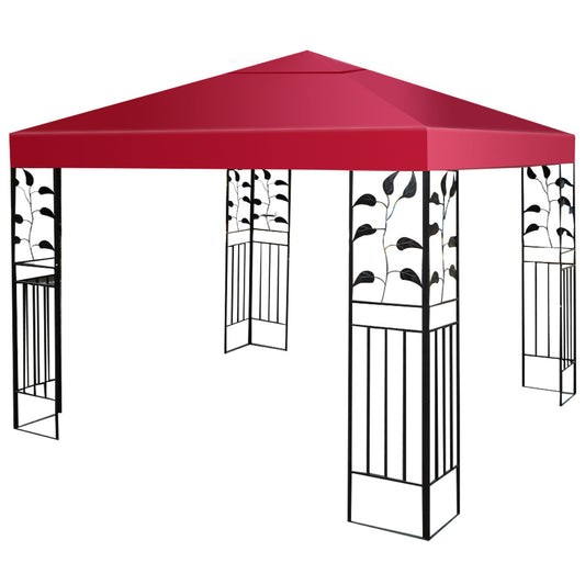 Outdoor Patio Pavilion Cover with Hook and Loop Fastener-Wine