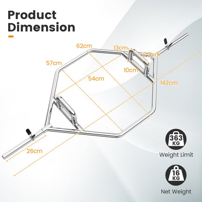 Olympic Hex Trap Bar with Flat or Raised Knurled Handles