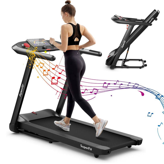 Electric Folding Treadmill Machine with LED Screen