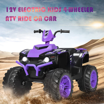 12v Electric Kids Ride On ATV / Quad Bike-Purple