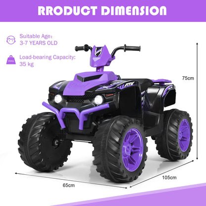 12v Electric Kids Ride On ATV / Quad Bike-Purple