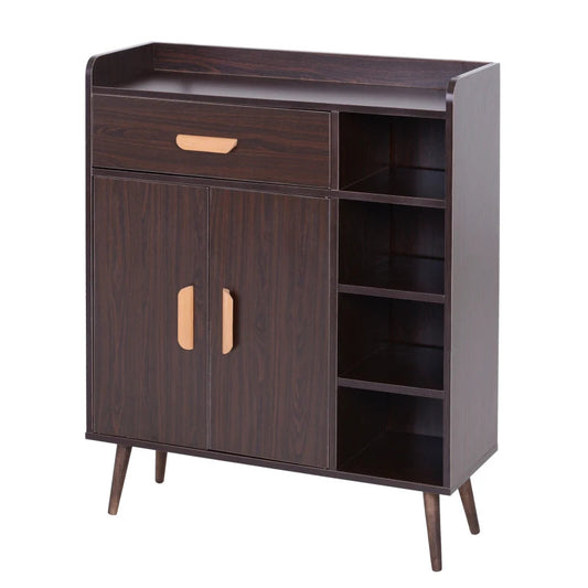 BORO Hallway Storage Cabinet, with Wooden Legs – Brown