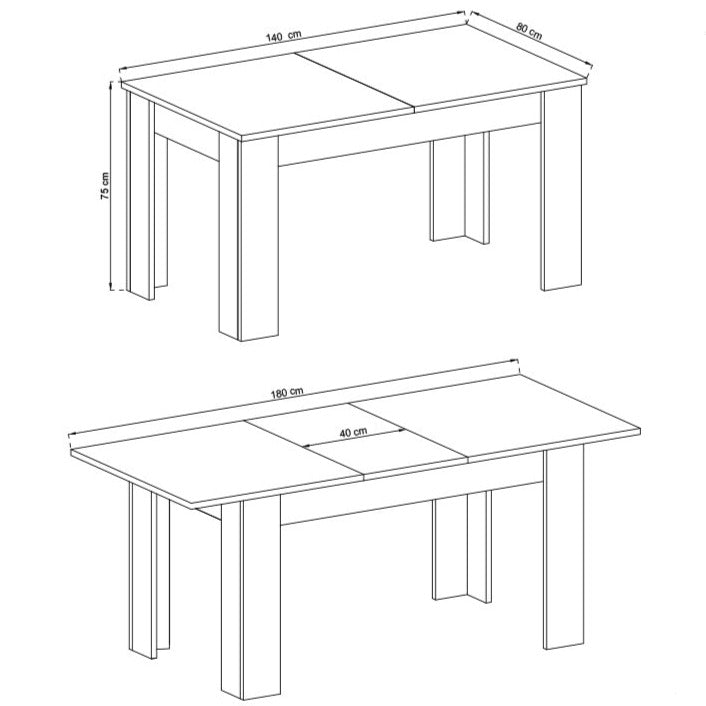 Sky Extending Dining Table 140cm