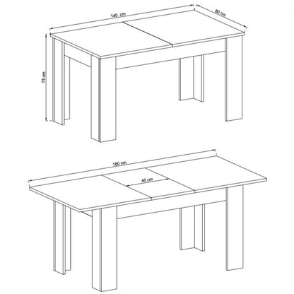 Sky Extending Dining Table 140cm