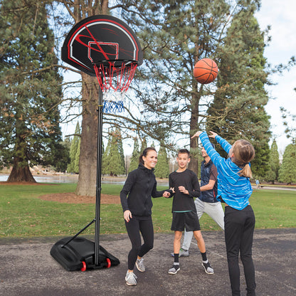 Weather-resistance Basketball Hoop System with Adjustable Height