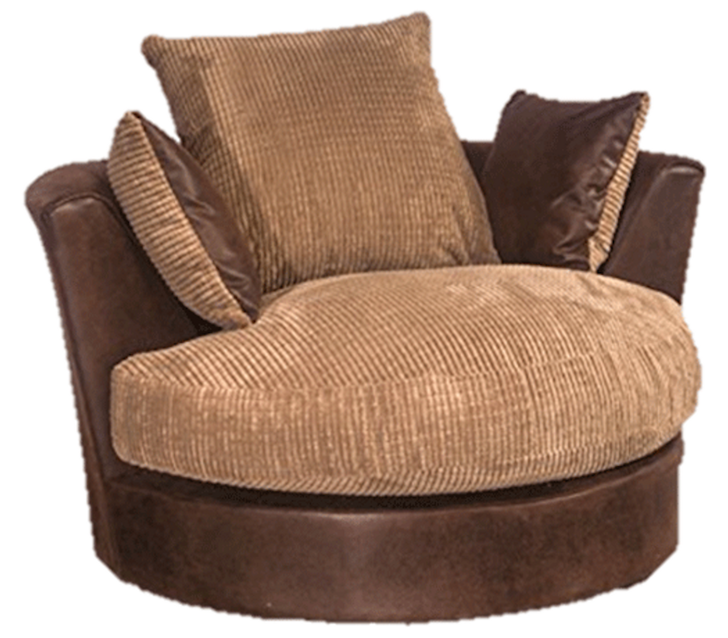 Aruba Brown and Beige Fabric 2 Seater Sofa