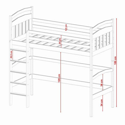 Wooden Bunk Loft Bed Tess