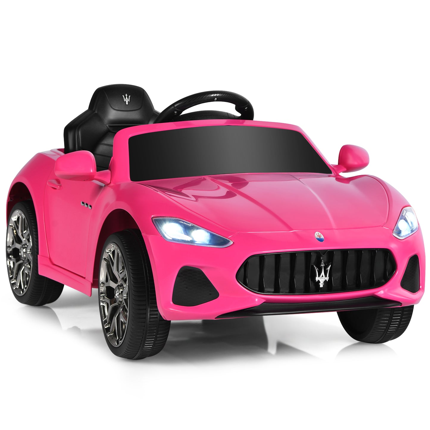 12V Electric Kids Ride On Car for 3+ Years Old Boys Girls-Pink