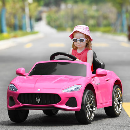 12V Electric Kids Ride On Car for 3+ Years Old Boys Girls-Pink