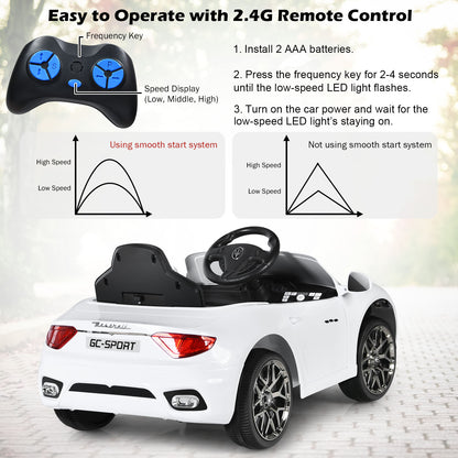 12V Electric Kids Ride On Car for 3+ Years Old Boys Girls