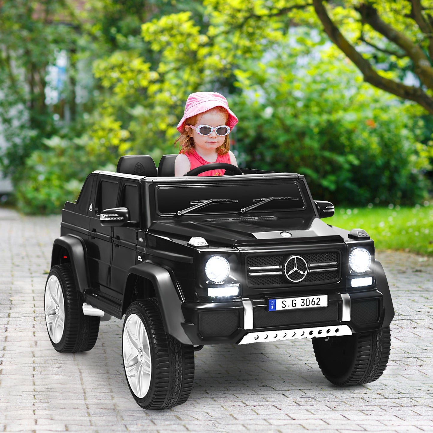 12V Electric Kids Ride On Car with 2 Motors and Remote Control-Black