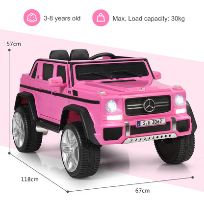 12V Electric Kids Ride On Car with 2 Motors and Remote Control-Pink