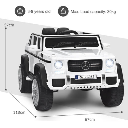 12V Electric Kids Ride On Car with 2 Motors and Remote Control White