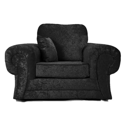 Arabia Crushed Velvet 2 Seater Sofa - Black