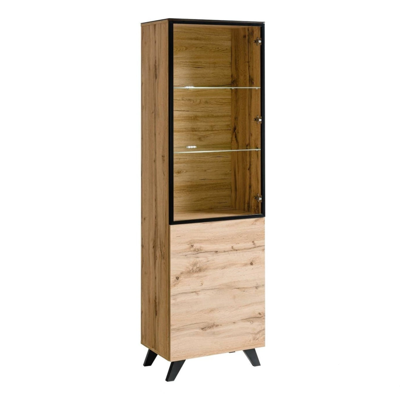 Thin Tall Display Cabinet 60cm