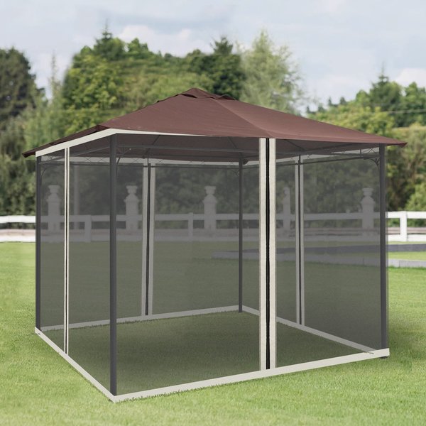 10 X 10 ft. Gazebo Adjustable Mosquito Netting - Black