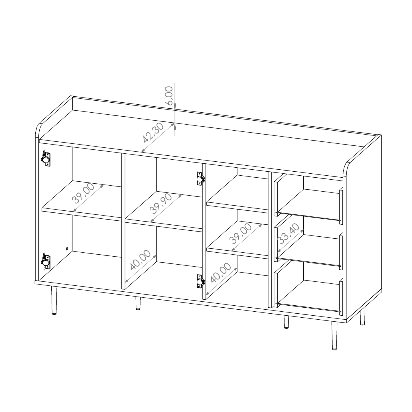 Vasina 01 Sideboard Cabinet 150cm