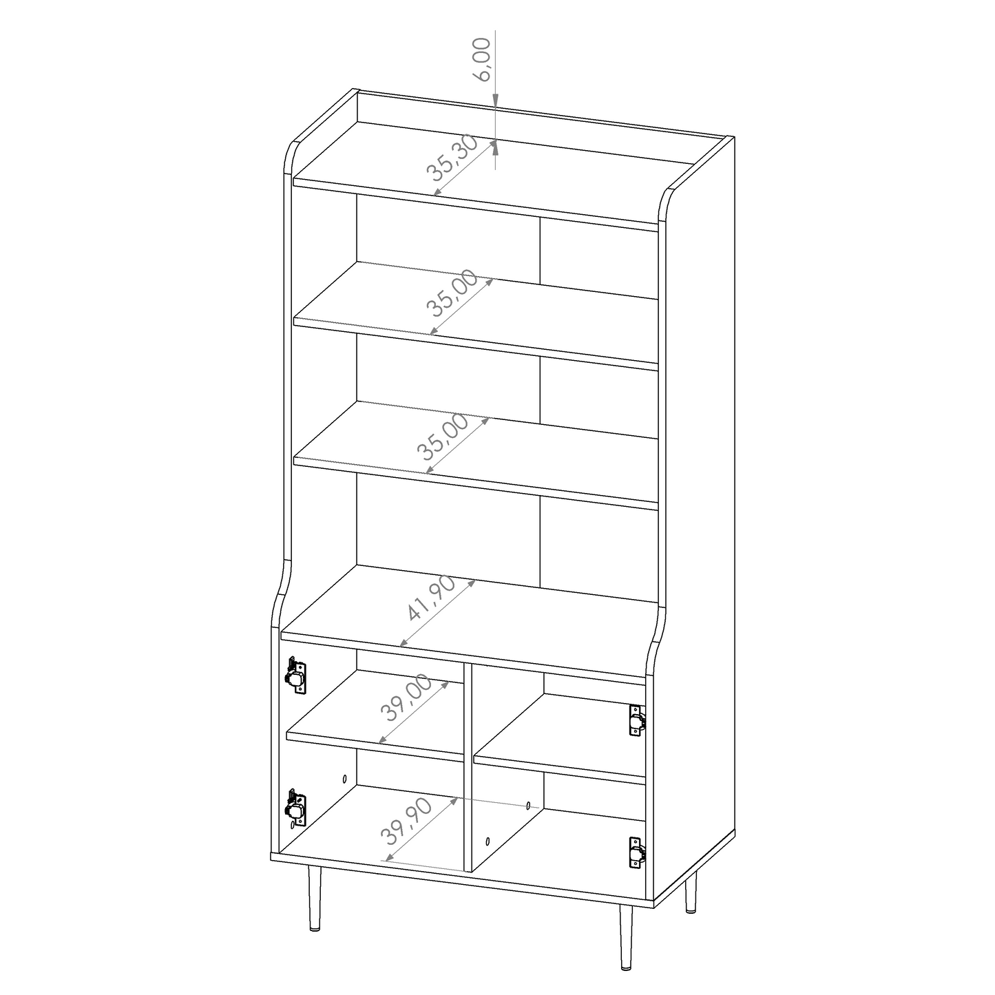 Vasina 06 Bookcase 80cm