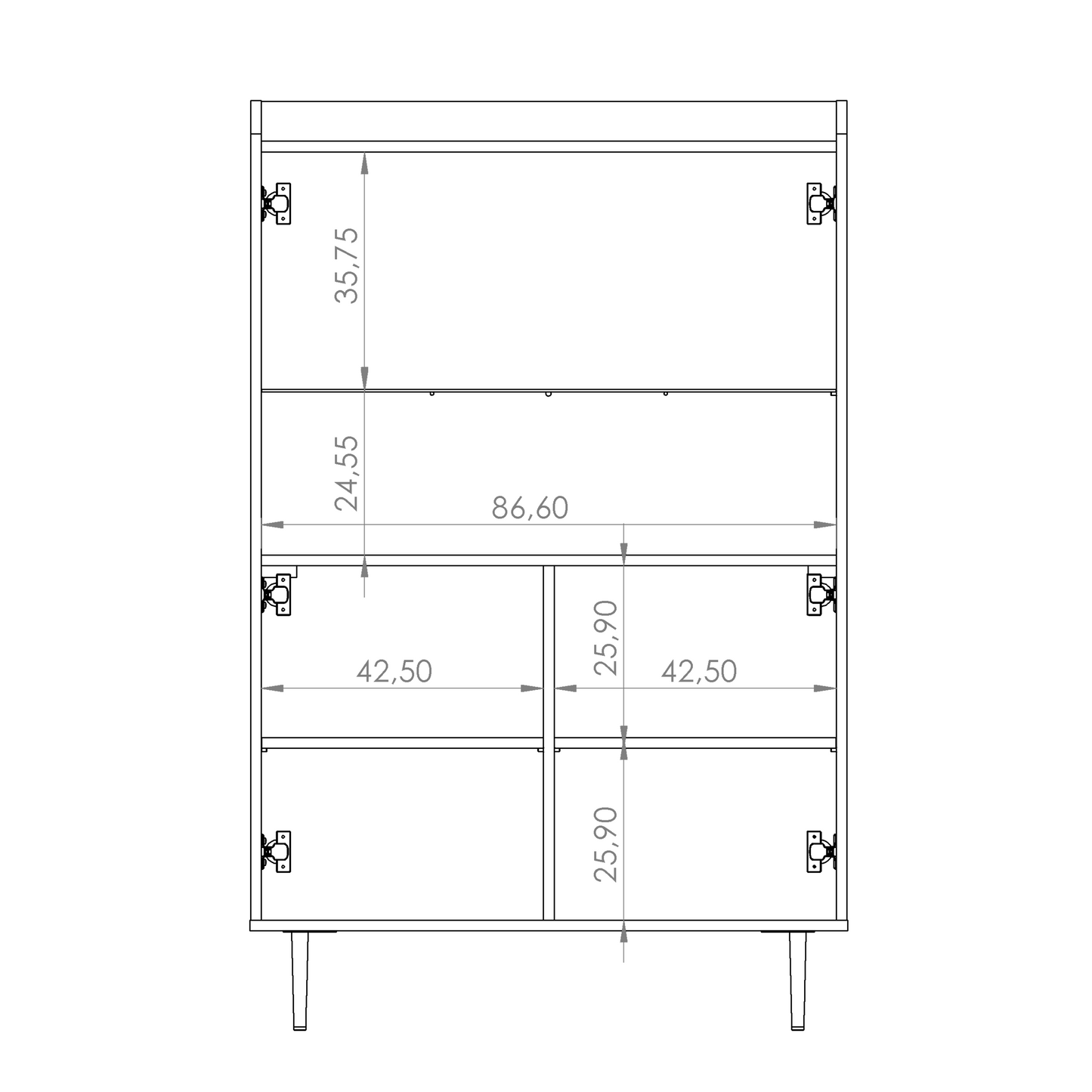 Vasina 10 Display Cabinet 90cm