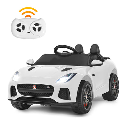 12V Jaguar F-Type SVR Kids Ride On Car with Remote control-White