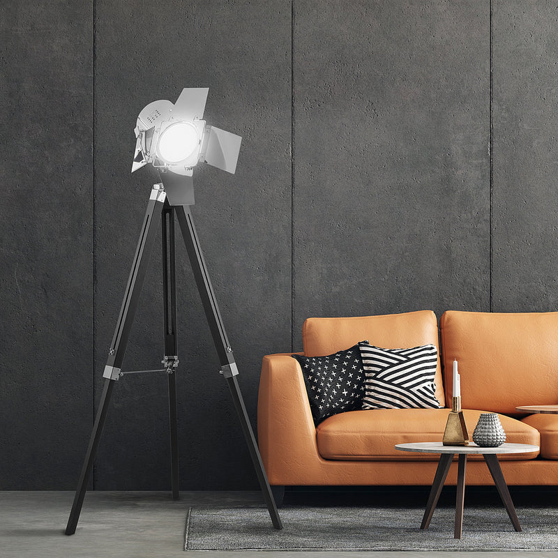 Industrial spotlight on sale floor lamp