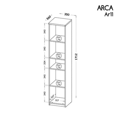 Arca AR11 Bookcase 35cm