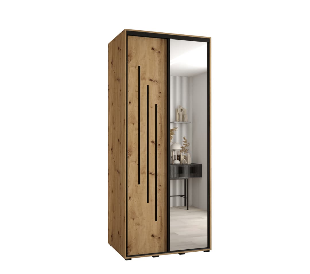 Cannes IX Sliding Door Wardrobe 100cm