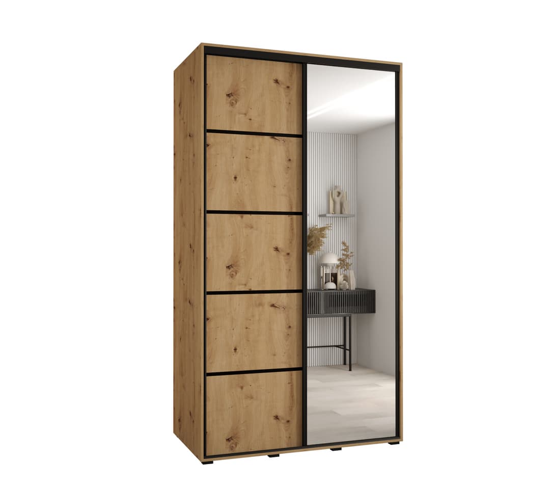 Cannes V Sliding Door Wardrobe 140cm