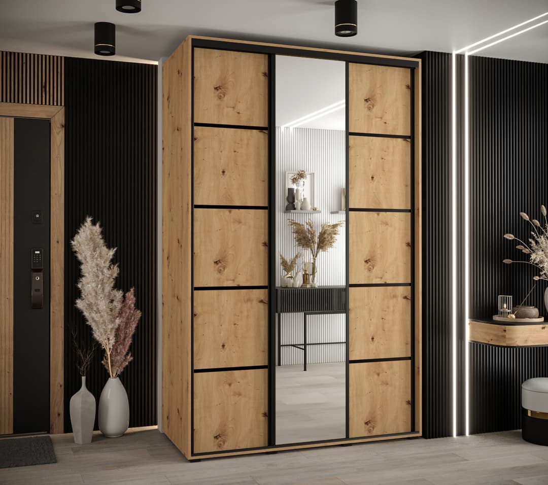 Cannes V Sliding Door Wardrobe 150cm