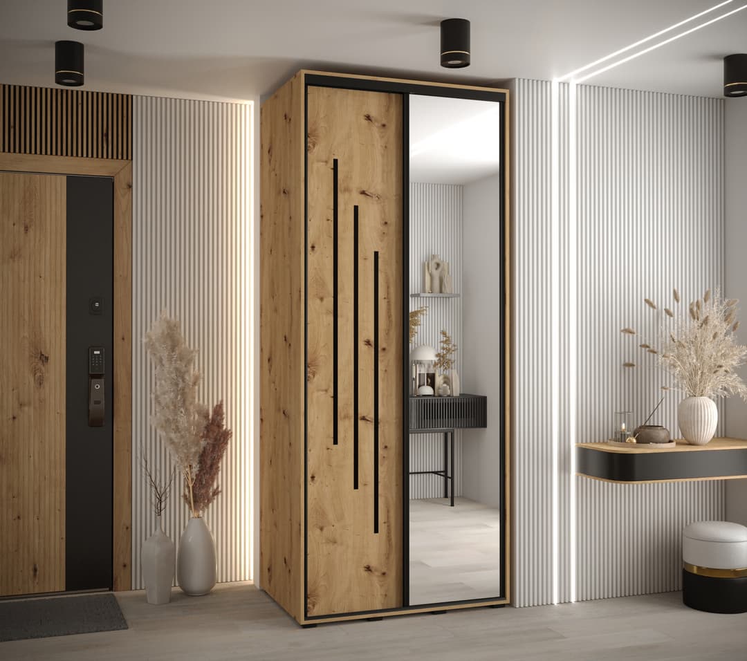 Cannes IX Sliding Door Wardrobe 110cm