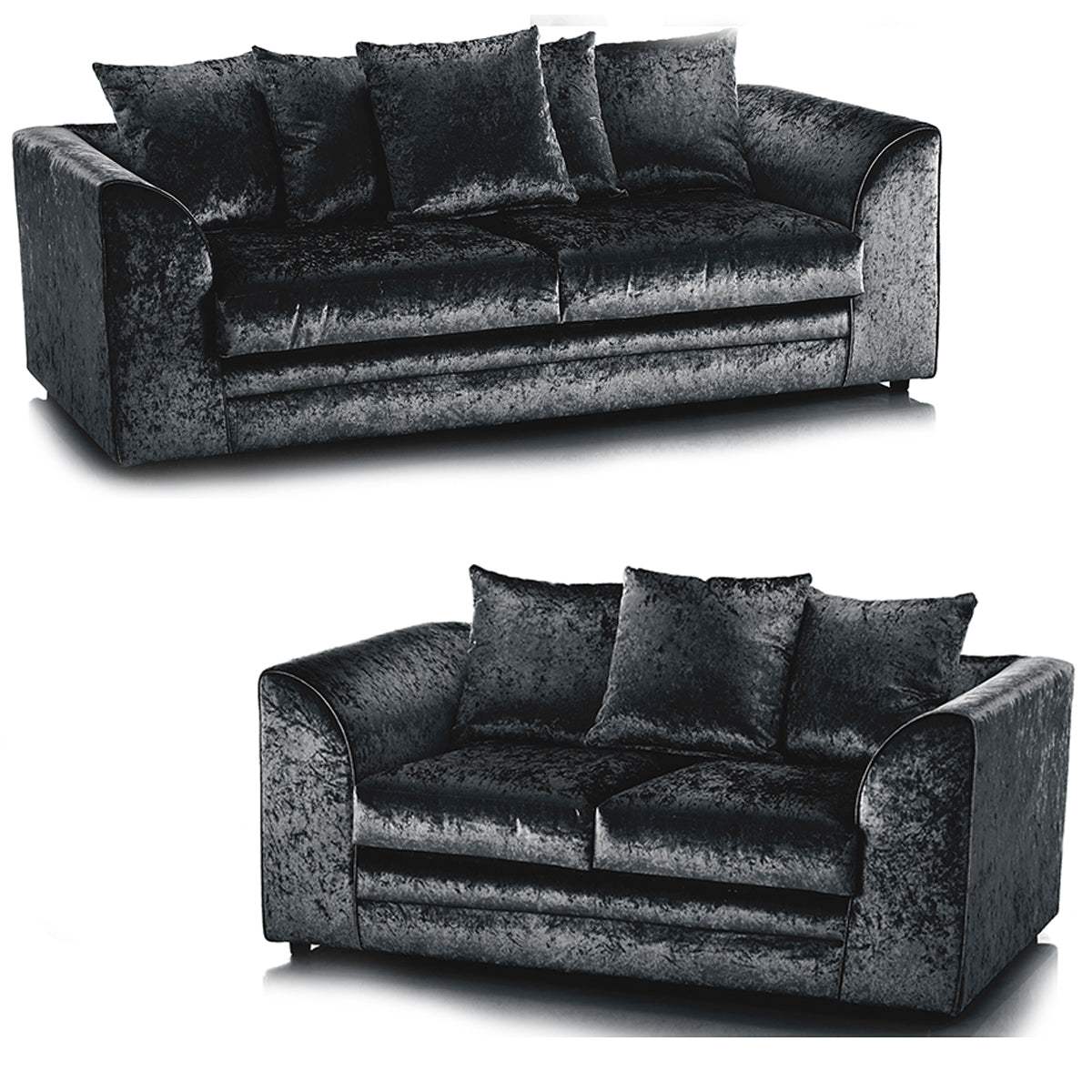 Arabia Crushed Velvet Corner Sofa Set