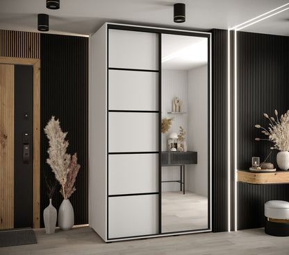 Cannes V Sliding Door Wardrobe 140cm