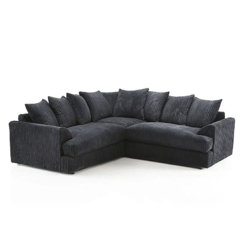 Jasper Jumbo Cord Corner Sofa - Grey