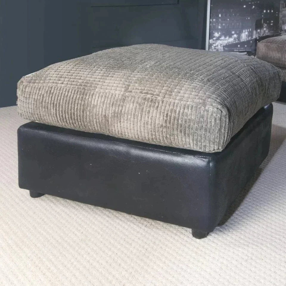 Aruba Brown and Beige Fabric 3 Seater Sofa