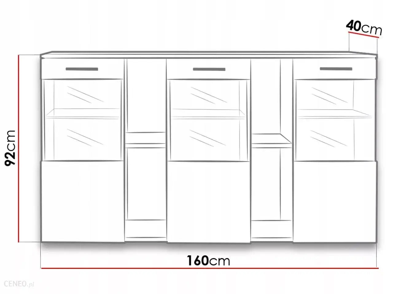 Dorade Display Sideboard Cabinet