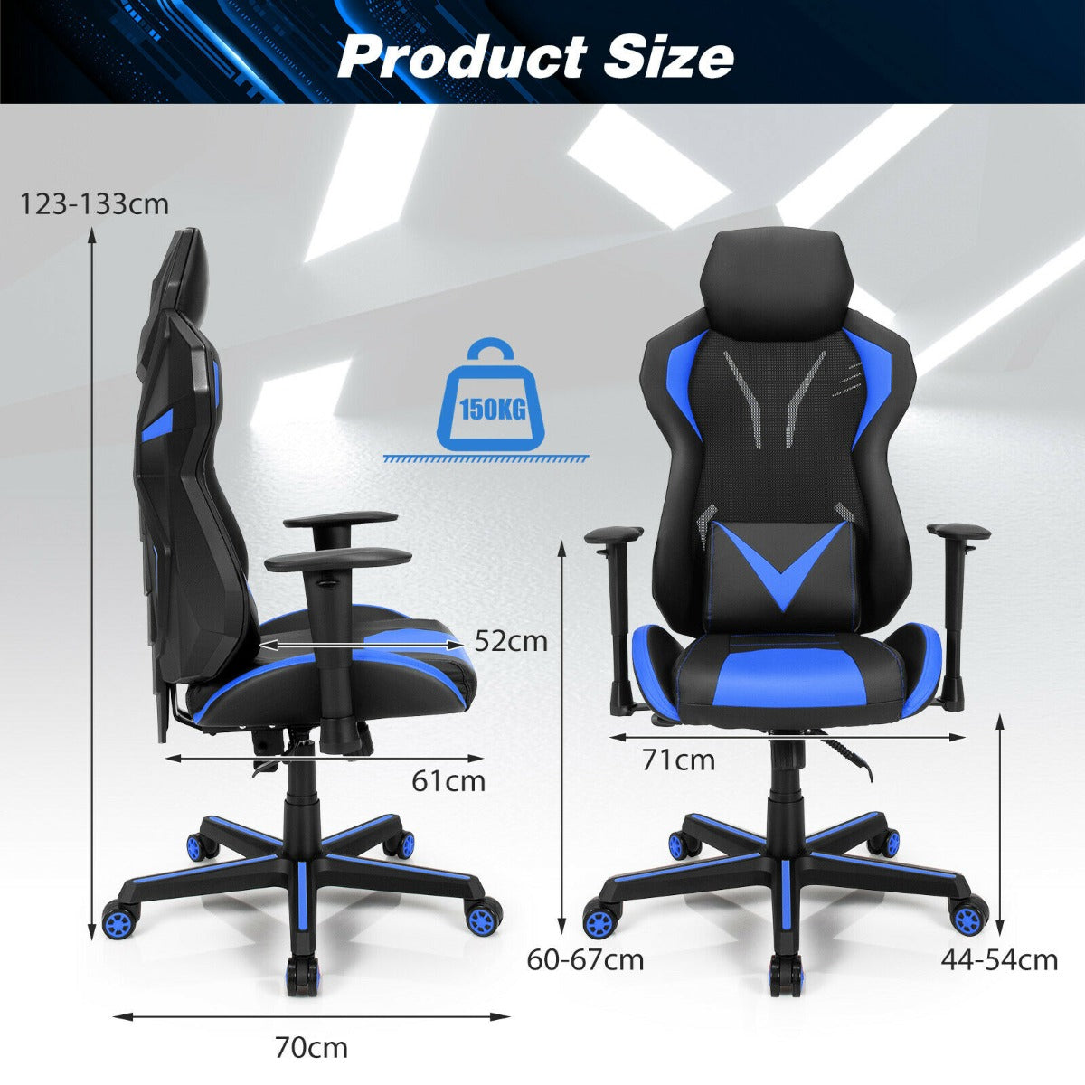 Ergonomic Gaming Chair with Tilting Function