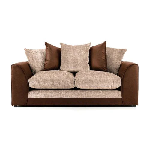Dylan Chenille Fabric 2 Seater Sofa - Black Grey