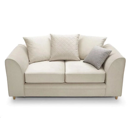 Chic Velvet 2 Seater Sofa - Cream