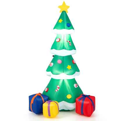 180cm Inflatable Christmas Tree Tall Blow up X-mas Tree with LED Lights